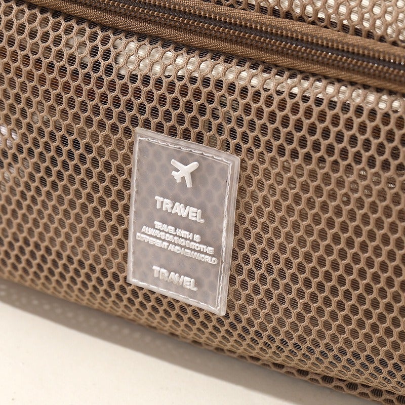 New Mesh Cosmetic Bag Large Capacity High-End Portable Multi-Functional Partition Travel Wash Storage Bag For Women - Image 5